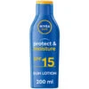Nivea Protect & Moisture Sun Cream Spf 15 200ml -B&M Shop 274612 nivea sun protect and moisture spf15 sun lotion 200ml