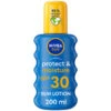 Nivea Sun Protect & Moisture Sun Spray Spf 30 200ml -B&M Shop 274615 nivea sun protect and moisture spf30 sun lotion spray 200ml