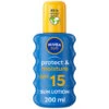 Nivea Sun Protect & Moisture Sun Spray Spf 15 200ml -B&M Shop 274620 nivea sun protect and moisture spf15 sun lotion spray 200ml