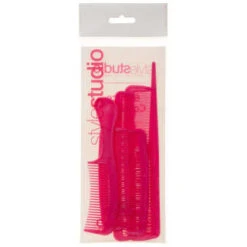Hair Comb Set 6pc - Pink 18 Hair Comb Set 6pc - Pink -B&M Shop 314933 style studio 6 piece comb set pink