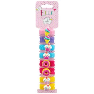 Ella Hair Ponios 8pk - Sweet Treats 3 Ella Hair Ponios 8pk - Sweet Treats