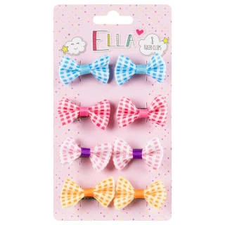 Ella Hair Clips 8pk - Bows 3 Ella Hair Clips 8pk - Bows