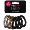 Style Studio Spiral Hair Bands 6pk - Black And Gold 1 Style Studio Spiral Hair Bands 6pk - Black And Gold -B&M Shop 340802 style studio hair no snag hair bands