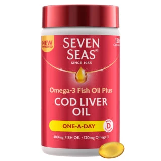 B&M Seven Seas Cod Liver Oil Capsules 120pk 4 B&M Seven Seas Cod Liver Oil Capsules 120pk - Image 2