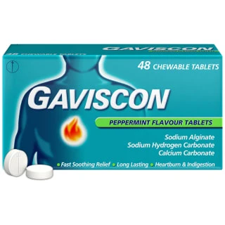 Gaviscon Chewable Tablets 48pk - Peppermint 3 Gaviscon Chewable Tablets 48pk - Peppermint