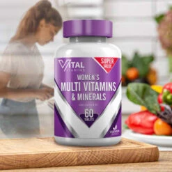 B&M Vital Vitamins Women's Multi Vitamins & Minerals 60pk -B&M Shop 380958 vital vitamins womens multi vitamins minerals 60 tablets