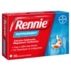 Rennie Peppermint Heartburn & Indigestion Relief Chewable Tablets 36pk 1 Rennie Peppermint Heartburn & Indigestion Relief Chewable Tablets 36pk -B&M Shop 382593 rennie peppermint 36s