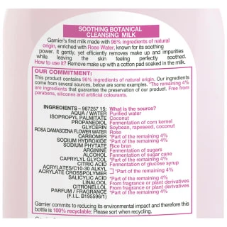 Garnier SkinActive Cleansing Milk With Rose Water 200ml 4 Garnier SkinActive Cleansing Milk With Rose Water 200ml - Image 2