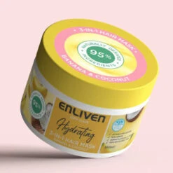 Enliven Hydrating 3-in-1 Hair Mask 350ml - Banana & Coconut -B&M Shop 384888 enliven mask 350ml banana coconut
