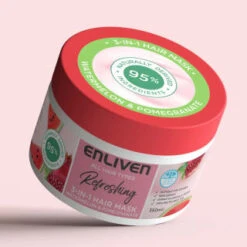 Enliven Softening 3-in-1 Hair Mask 350ml - Watermelon & Pomegranate 7 Enliven Softening 3-in-1 Hair Mask 350ml - Watermelon & Pomegranate -B&M Shop 384891 enliven mask 350ml watermelon pomegranate