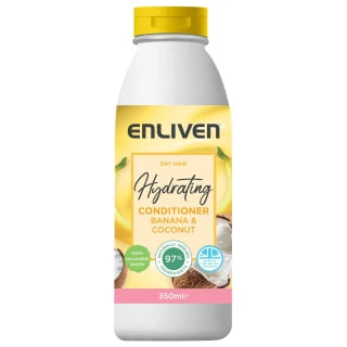 Enliven Hydrating Conditioner 350ml - Banana & Coconut 3 Enliven Hydrating Conditioner 350ml - Banana & Coconut
