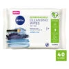 Nivea Biodegradable Cleansing Wipes 40pk -B&M Shop 385416 nivea cleansing wipes normal skin 40pk