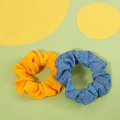 Ella Style Scrunchies 2pk - Blue & Gold 9 Ella Style Scrunchies 2pk - Blue & Gold -B&M Shop 385596 ella style hair accessories 2pk scrunchies 2