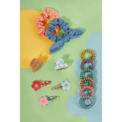 Ella Style Scrunchies 2pk - Blue & Gold 11 Ella Style Scrunchies 2pk - Blue & Gold -B&M Shop 385596 ella style hair accessories 5