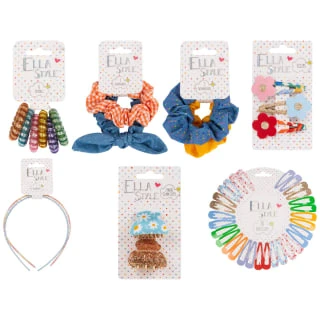 Ella Style Scrunchies 2pk - Blue & Gold 4 Ella Style Scrunchies 2pk - Blue & Gold - Image 2