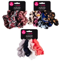 Style Studio Hair Scrunchies 5pk - Gold Stars 17 Style Studio Hair Scrunchies 5pk - Gold Stars -B&M Shop 390087 5pk style studio hair scrunchies group