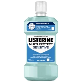 Listerine Multi Protect Alcohol-Free Sensitive Mouthwash 500ml - Mild Mint 2 Listerine Multi Protect Alcohol-Free Sensitive Mouthwash 500ml - Mild Mint