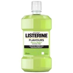 Listerine Flavours Alcohol-Free Mouthwash 500ml - Mild & Minty