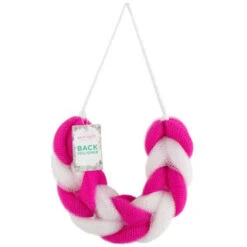 B&M The Bath Shop Collection Back Polisher - Pink & White
